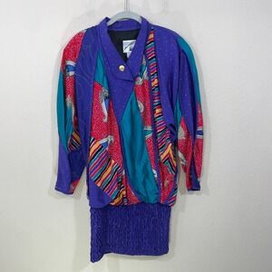 Jeanne Marc Vintage 80s/ 90s Teapot Dress Tunic Avant Garde Size S 8/10‎ Artsy